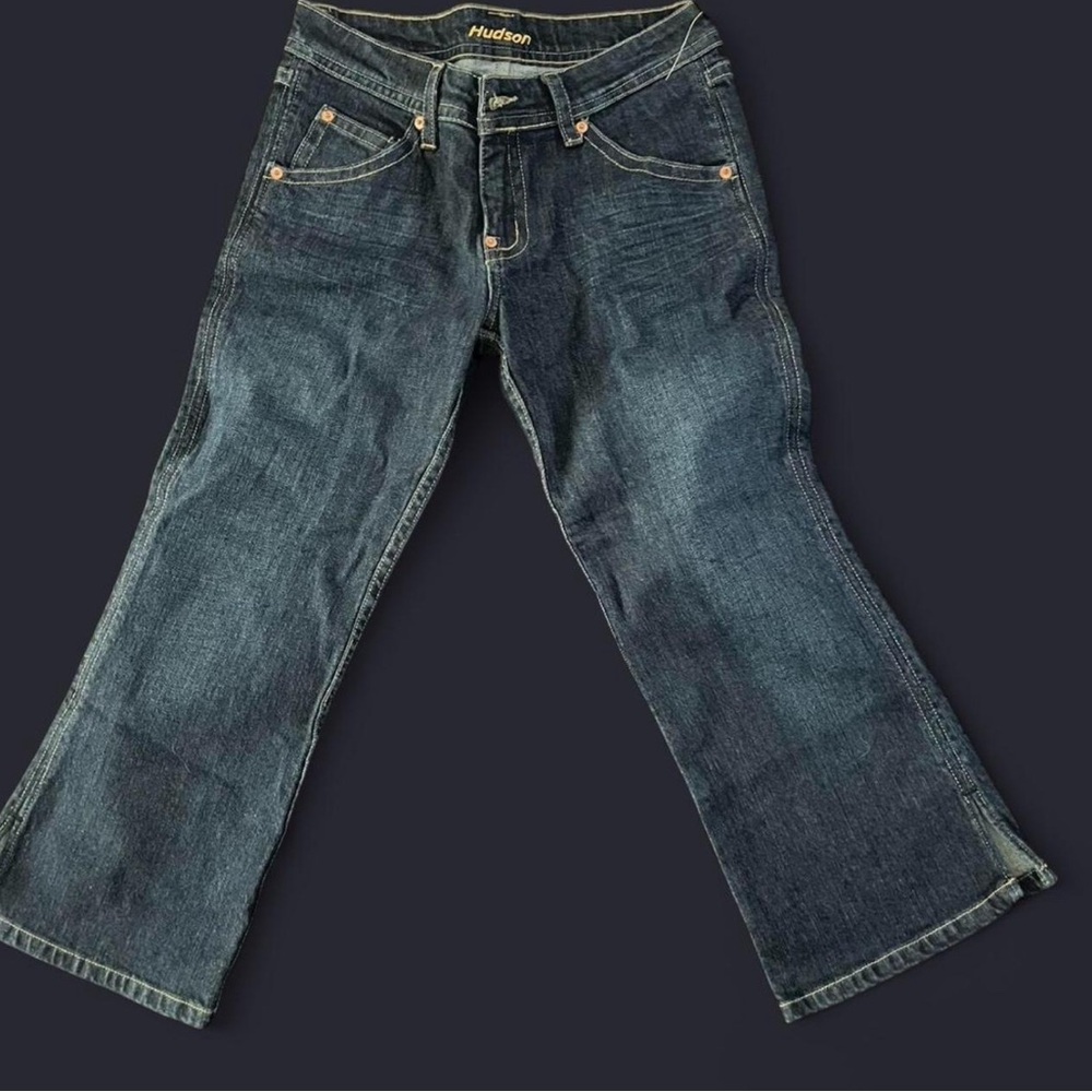 New Hudson Y2k Jeans Size 29 Stretch Flare Cropped Women's Dark Blue Jeans